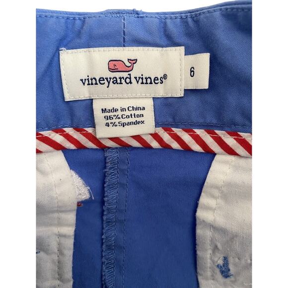 Vineyard Vines Blue with Embroidered Sail Boats Shorts Size 6 - Picture 6 of 7